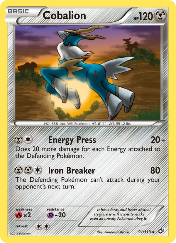 Cobalion - Legendary Treasures Pokemon Card