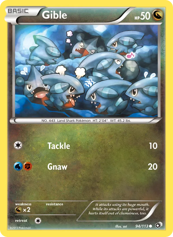 Gible - Legendary Treasures Pokemon Card