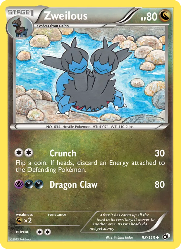 Zweilous - Legendary Treasures Pokemon Card