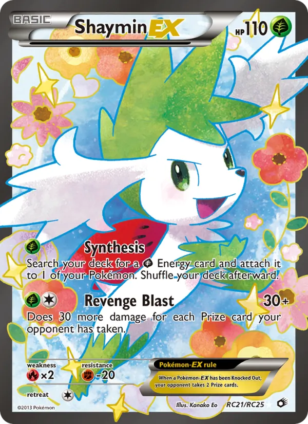 Shaymin-EX - Legendary Treasures Pokemon Card