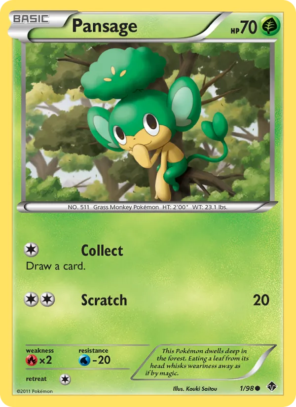 Pansage - Emerging Powers Pokemon Card
