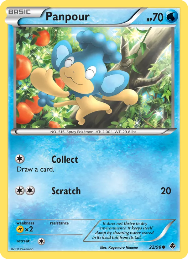Panpour - Emerging Powers Pokemon Card