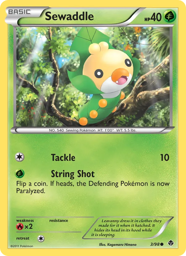 Sewaddle - Emerging Powers Pokemon Card
