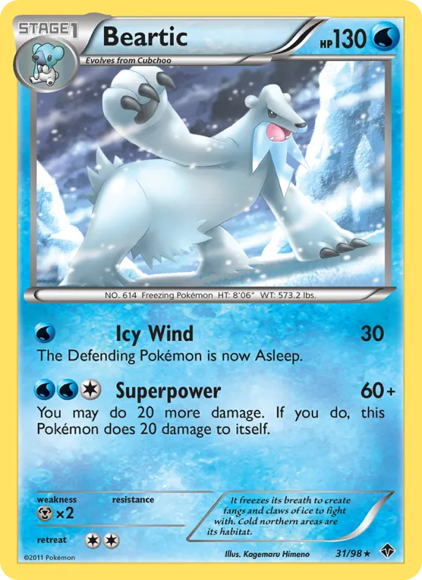 Beartic - Emerging Powers Pokemon Card