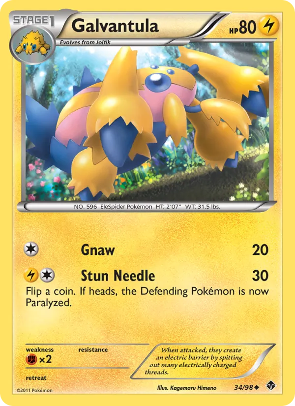 Galvantula - Emerging Powers Pokemon Card