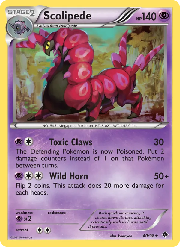 Scolipede - Emerging Powers Pokemon Card