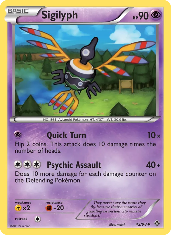 Sigilyph - Emerging Powers Pokemon Card