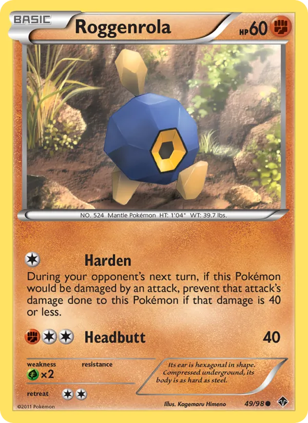 Roggenrola - Emerging Powers Pokemon Card