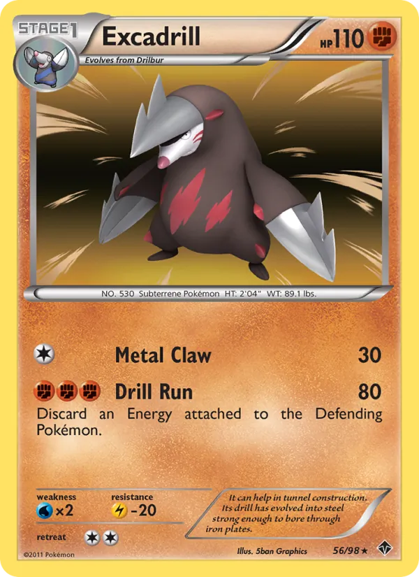 Excadrill - Emerging Powers Pokemon Card
