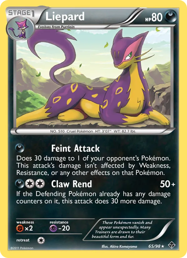Liepard - Emerging Powers Pokemon Card