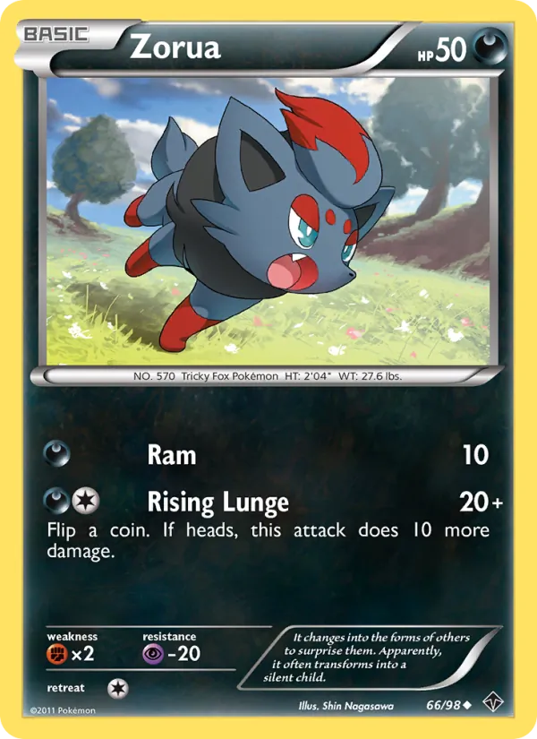 Zorua - Emerging Powers Pokemon Card