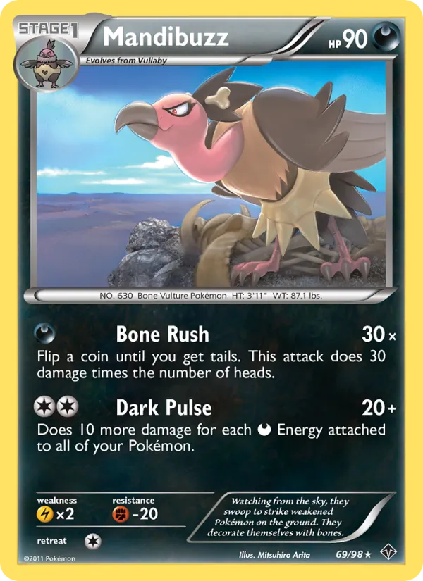 Mandibuzz - Emerging Powers Pokemon Card