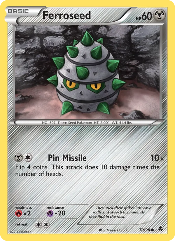 Ferroseed - Emerging Powers Pokemon Card