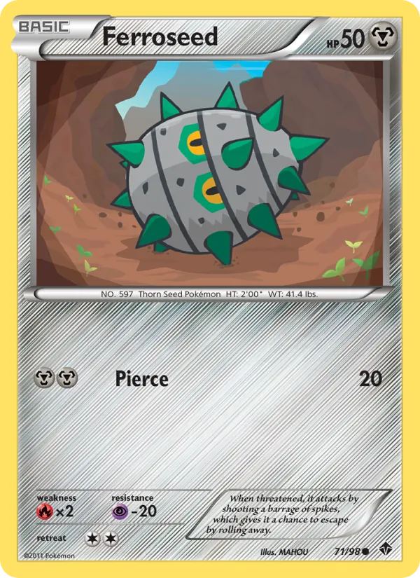 Ferroseed - Emerging Powers Pokemon Card