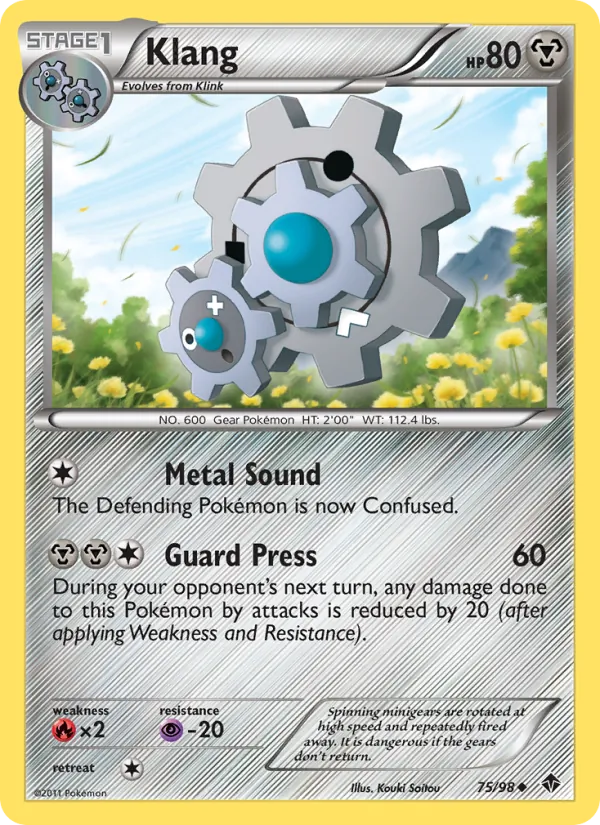 Klang - Emerging Powers Pokemon Card