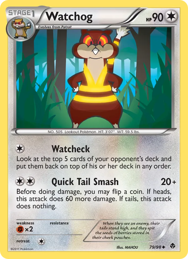 Watchog - Emerging Powers Pokemon Card