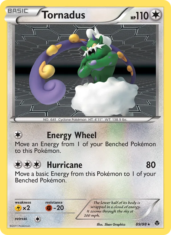 Tornadus - Emerging Powers Pokemon Card