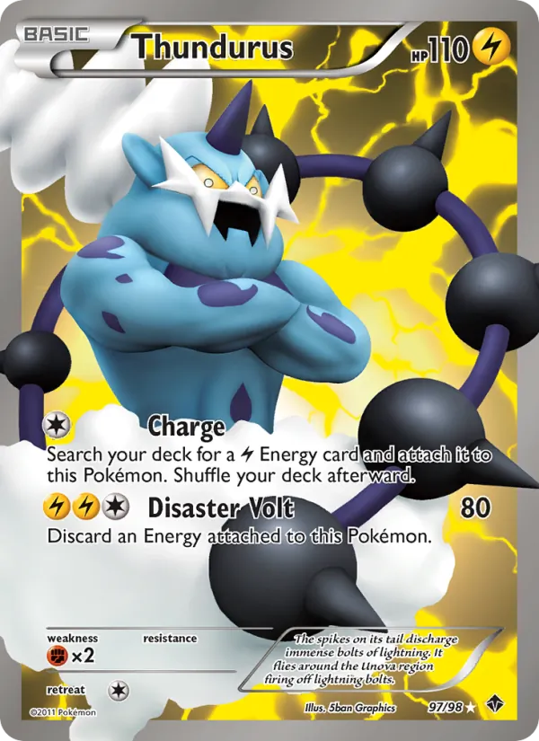 Thundurus - Emerging Powers Pokemon Card
