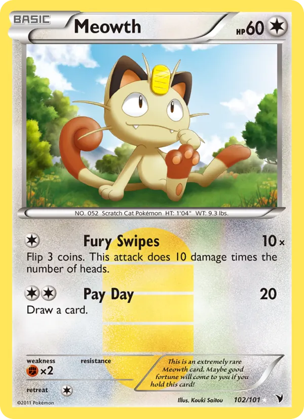 Meowth - Noble Victories Pokemon Card