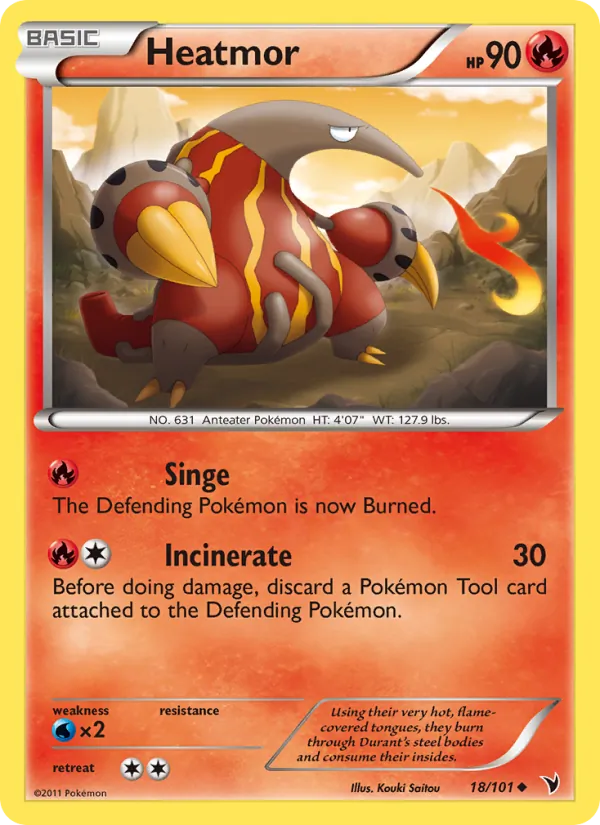Heatmor - Noble Victories Pokemon Card