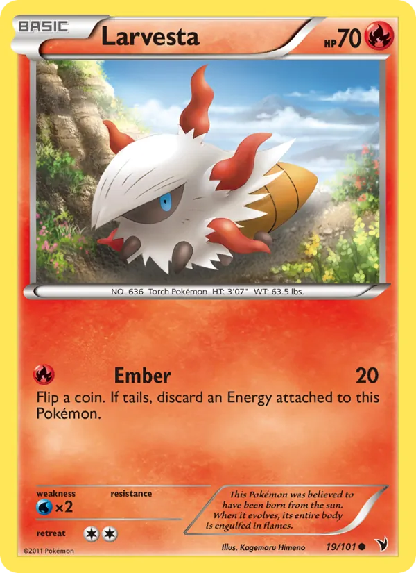 Larvesta - Noble Victories Pokemon Card