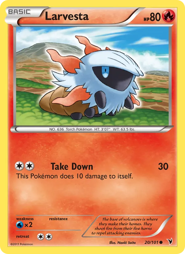 Larvesta - Noble Victories Pokemon Card