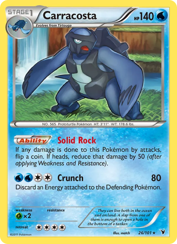 Carracosta - Noble Victories Pokemon Card
