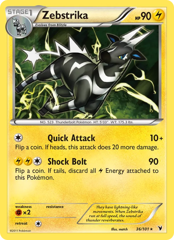 Zebstrika - Noble Victories Pokemon Card