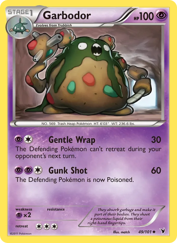 Garbodor - Noble Victories Pokemon Card