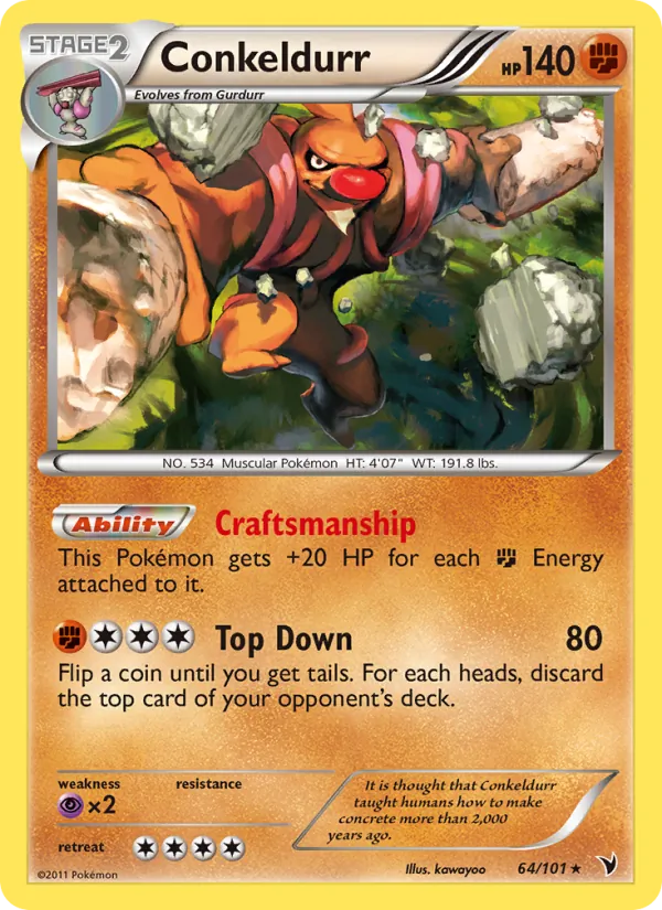 Conkeldurr - Noble Victories Pokemon Card