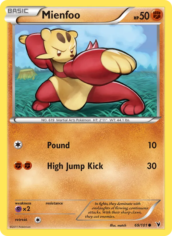 Mienfoo - Noble Victories Pokemon Card