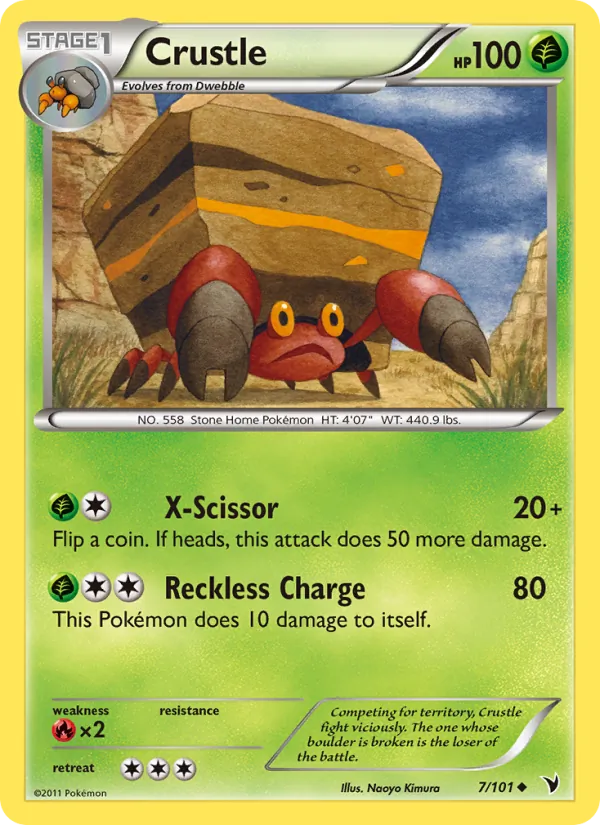 Crustle - Noble Victories Pokemon Card