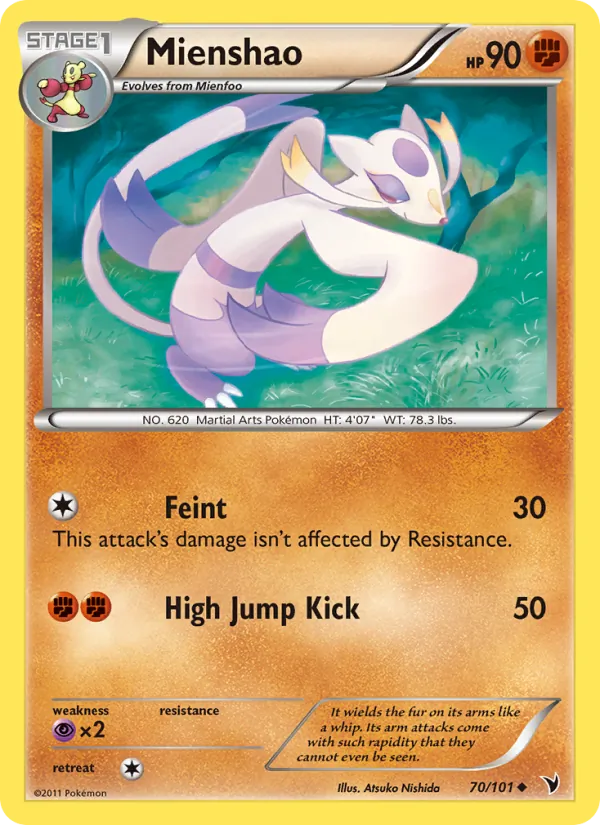 Mienshao - Noble Victories Pokemon Card