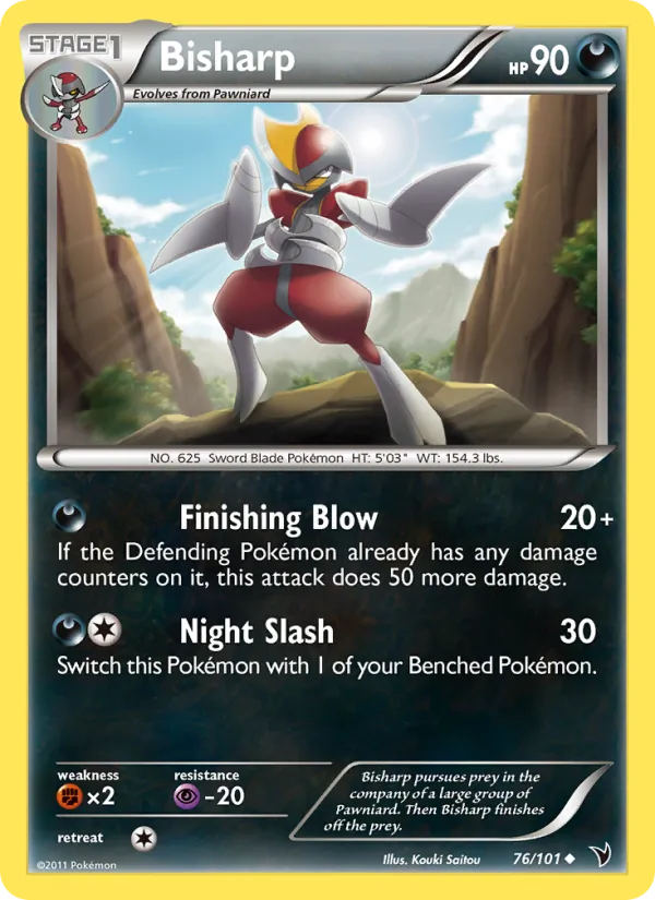 Bisharp - Noble Victories Pokemon Card