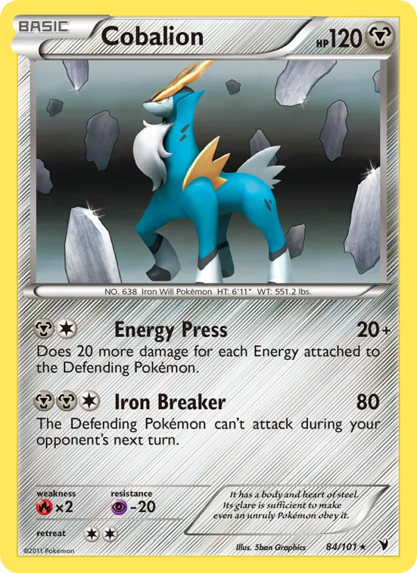 Cobalion - Noble Victories Pokemon Card