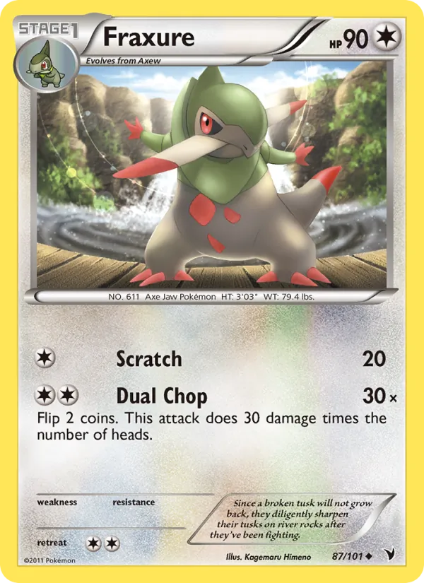Fraxure - Noble Victories Pokemon Card
