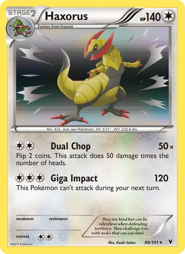 Haxorus - Noble Victories Pokemon Card