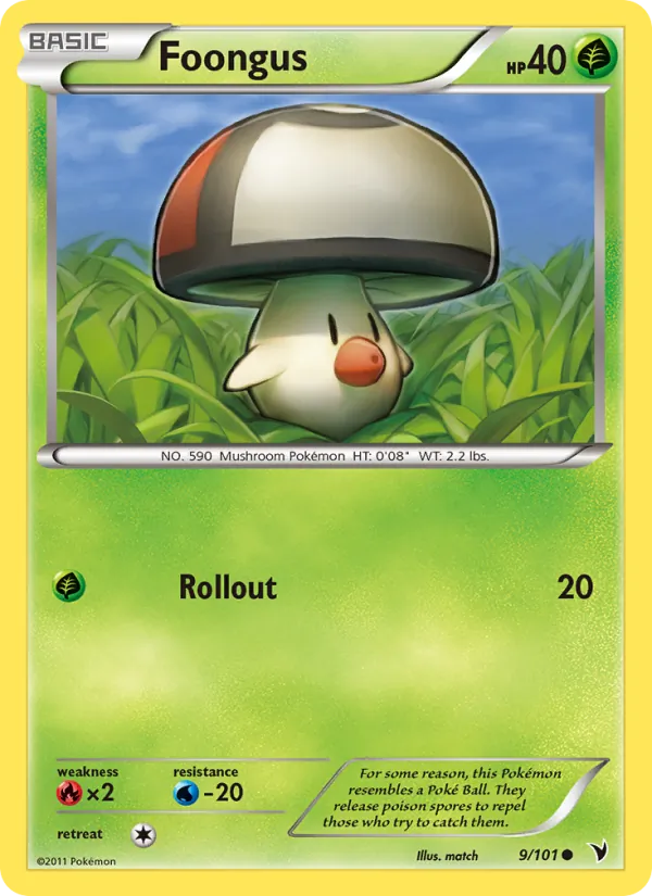 Foongus - Noble Victories Pokemon Card