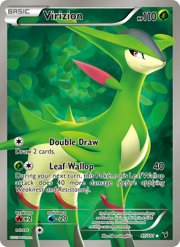 Virizion - Noble Victories Pokemon Card