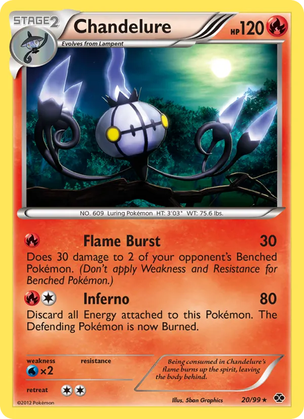 Chandelure - Next Destinies Pokemon Card