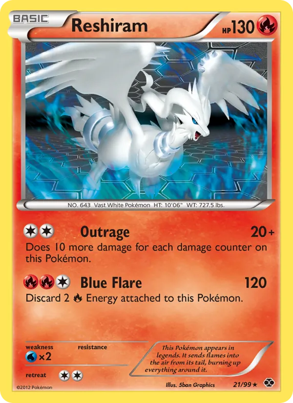 Reshiram - Next Destinies Pokemon Card