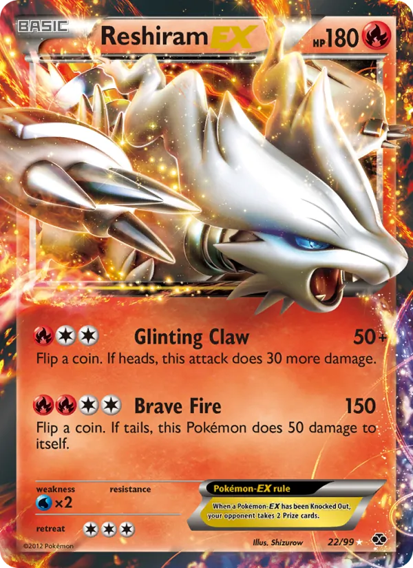 Reshiram-EX - Next Destinies Pokemon Card