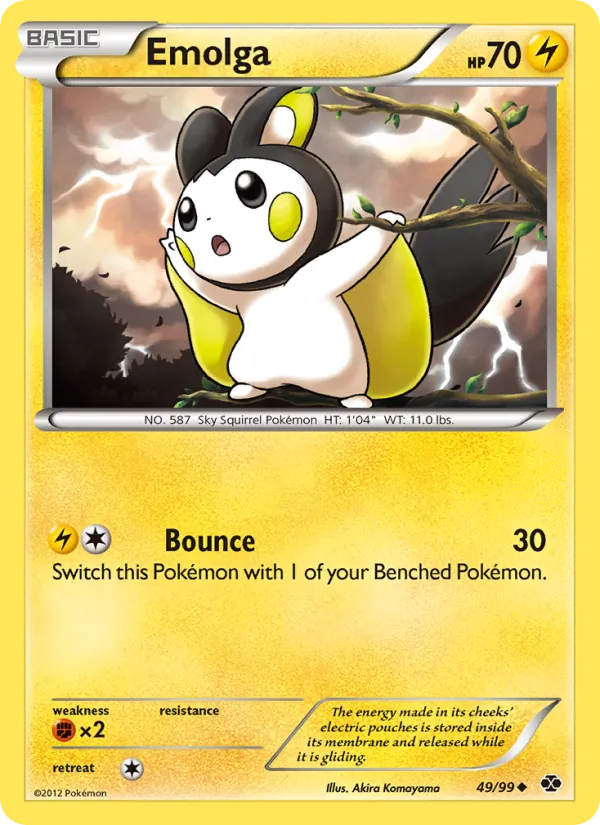 Emolga - Next Destinies Pokemon Card
