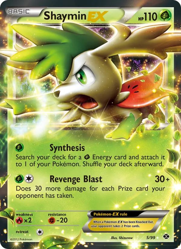 Shaymin-EX - Next Destinies Pokemon Card