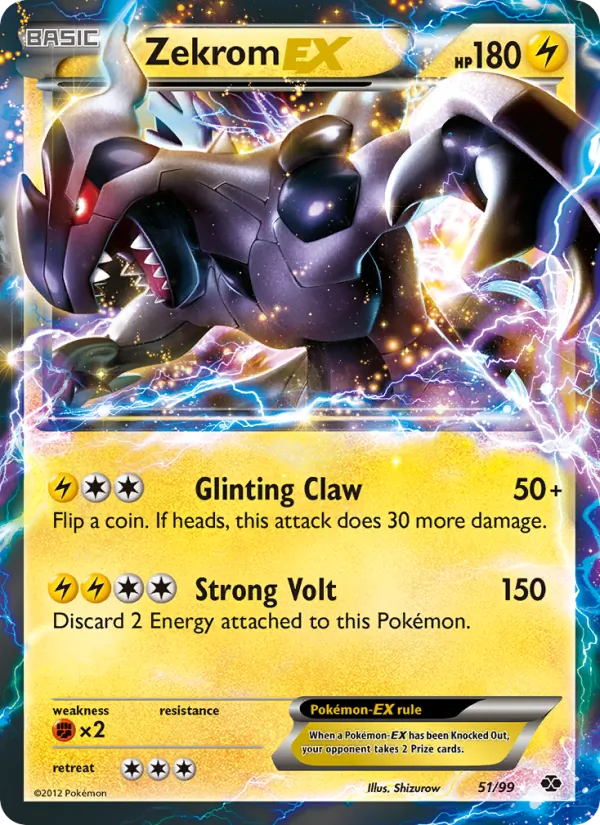 Zekrom-EX - Next Destinies Pokemon Card