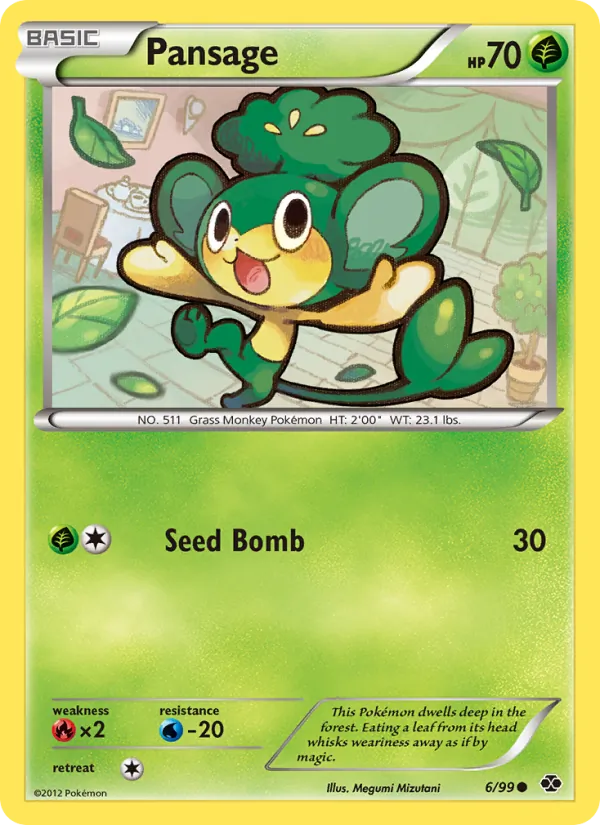 Pansage - Next Destinies Pokemon Card