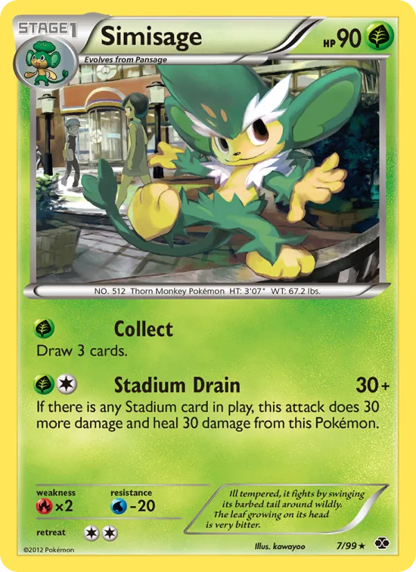 Simisage - Next Destinies Pokemon Card