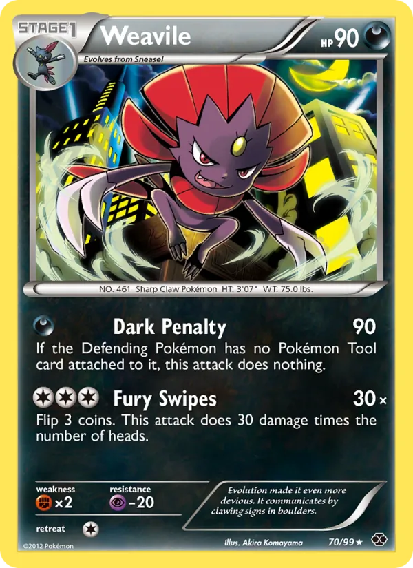 Weavile - Next Destinies Pokemon Card