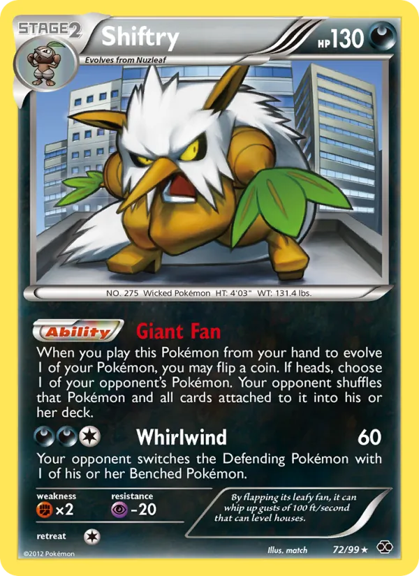 Shiftry - Next Destinies Pokemon Card