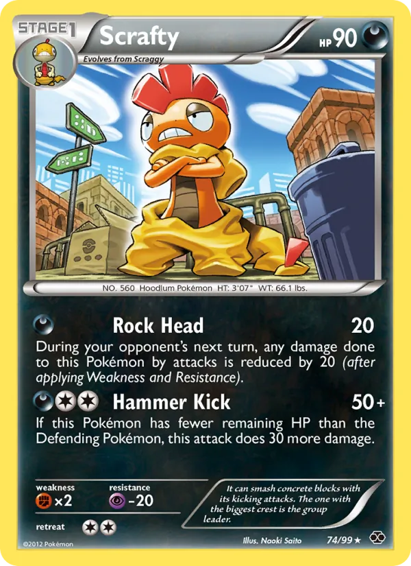 Scrafty - Next Destinies Pokemon Card